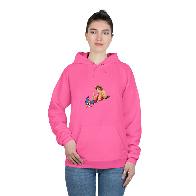 A close-up shot of the soft, comfortable fabric of the hoodie, with a focus on its eco-friendly texture.